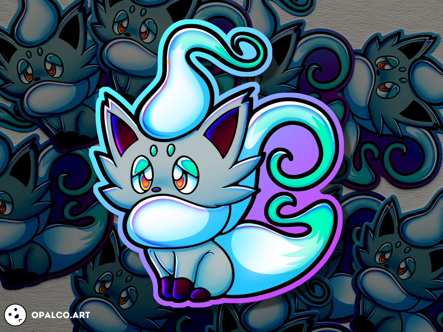 Shiny Hisuan Zorua Vinyl Sticker
