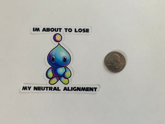 Neutral Alignment Chao Meme 3.5" Sticker