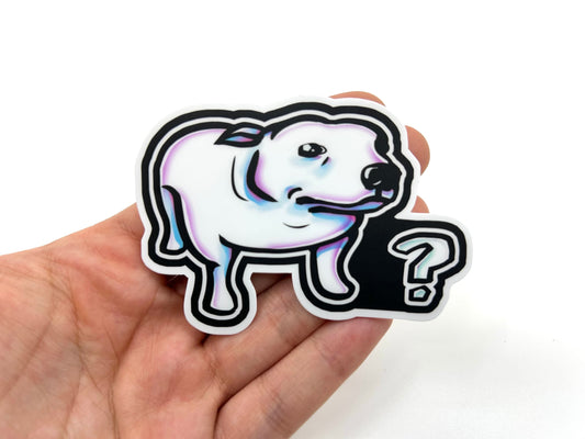 Huh Dog Weird Meme Sticker