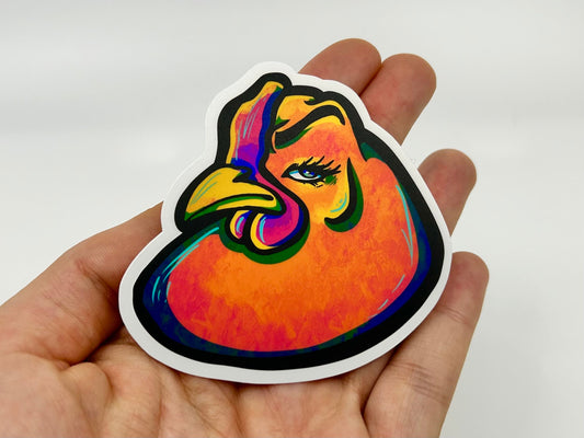 Weird Yassified Chicken Meme Sticker