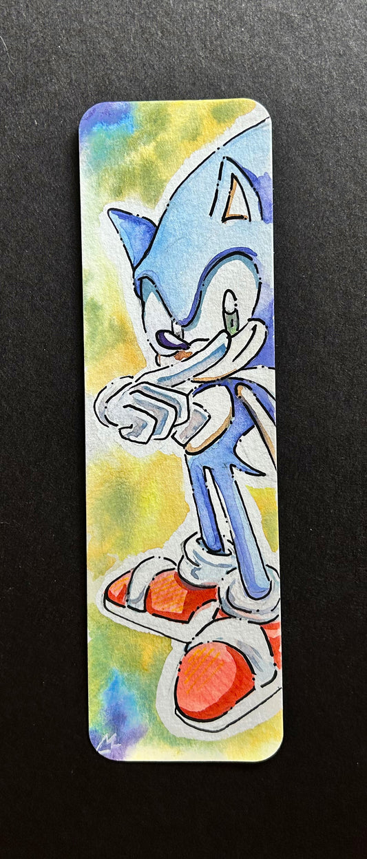 Original Sonic Watercolor Bookmark