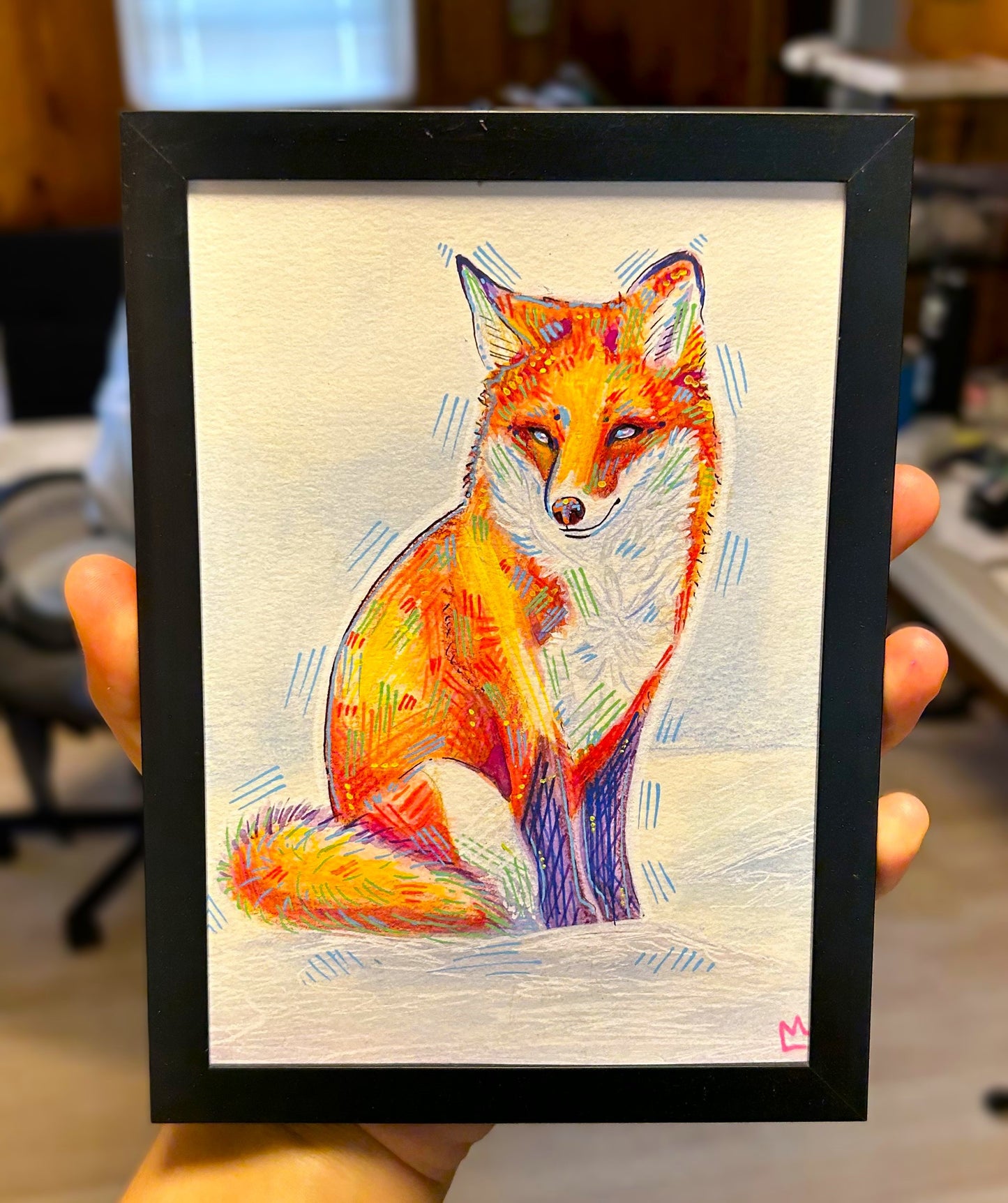 Red Fox Watercolor/Gouache Original Painting