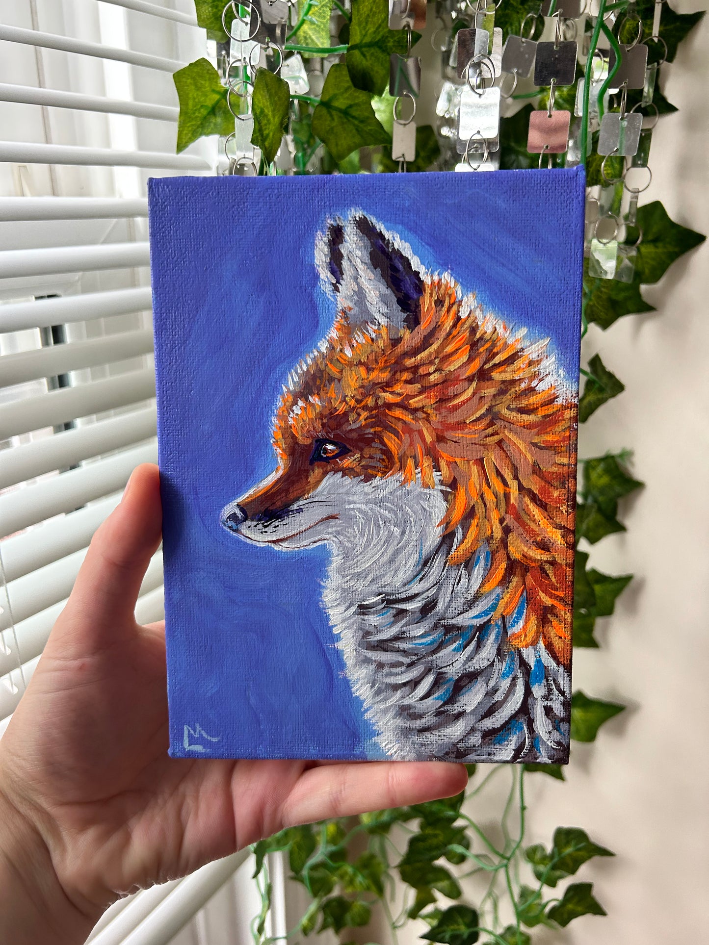 Red Fox Acrylic Painting