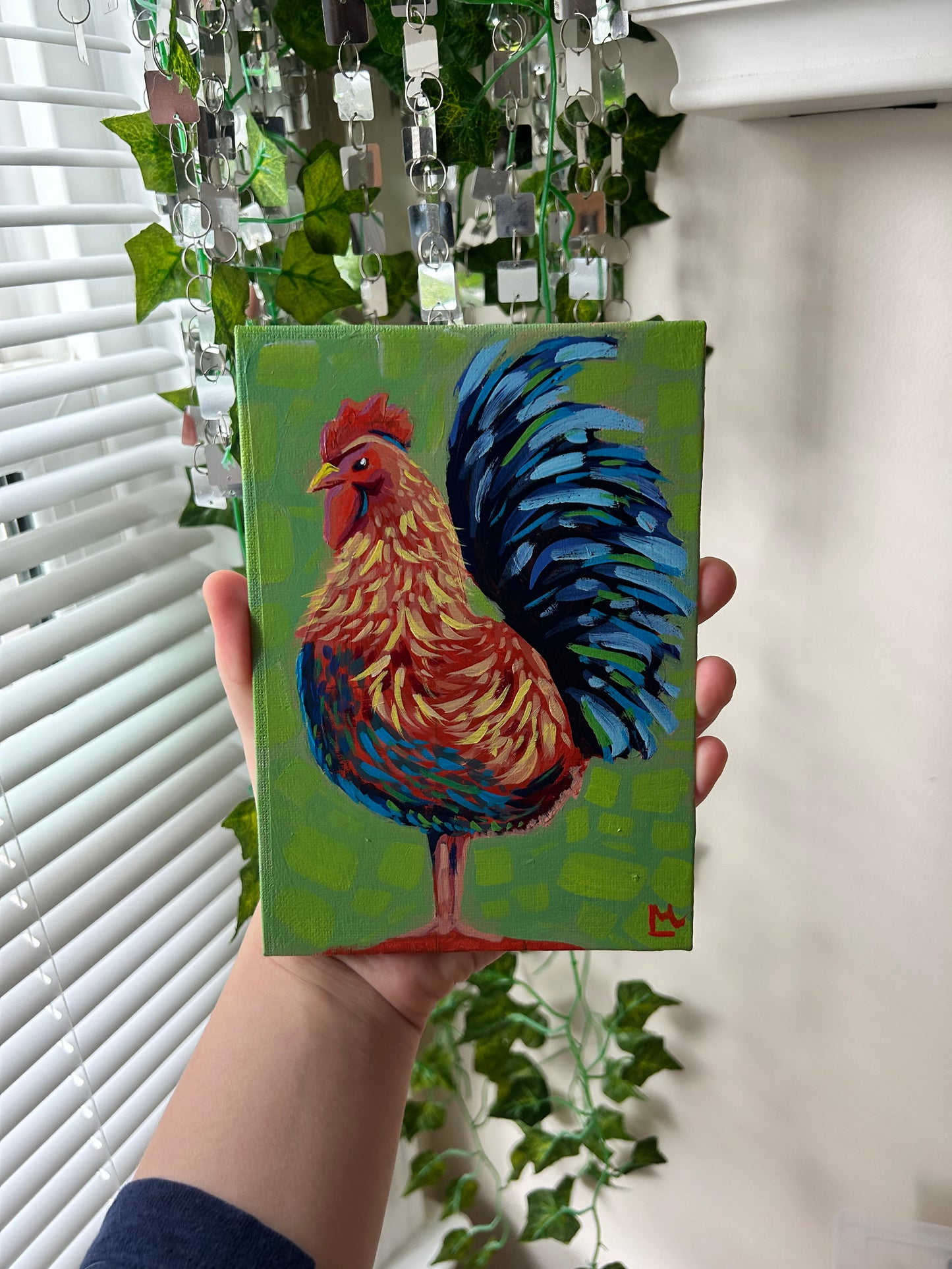Portuguese Rooster Acrylic Painting