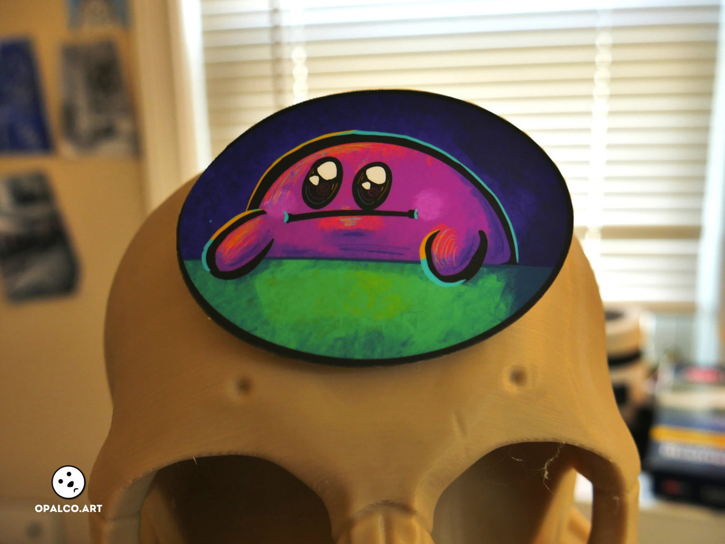 Cursed Kirby Reaction Image Funny Meme Vinyl Sticker