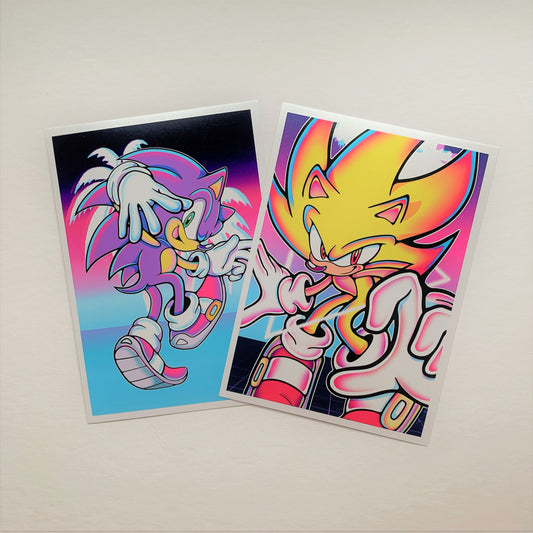 2 5" x7" Metallic Sonic Art Print