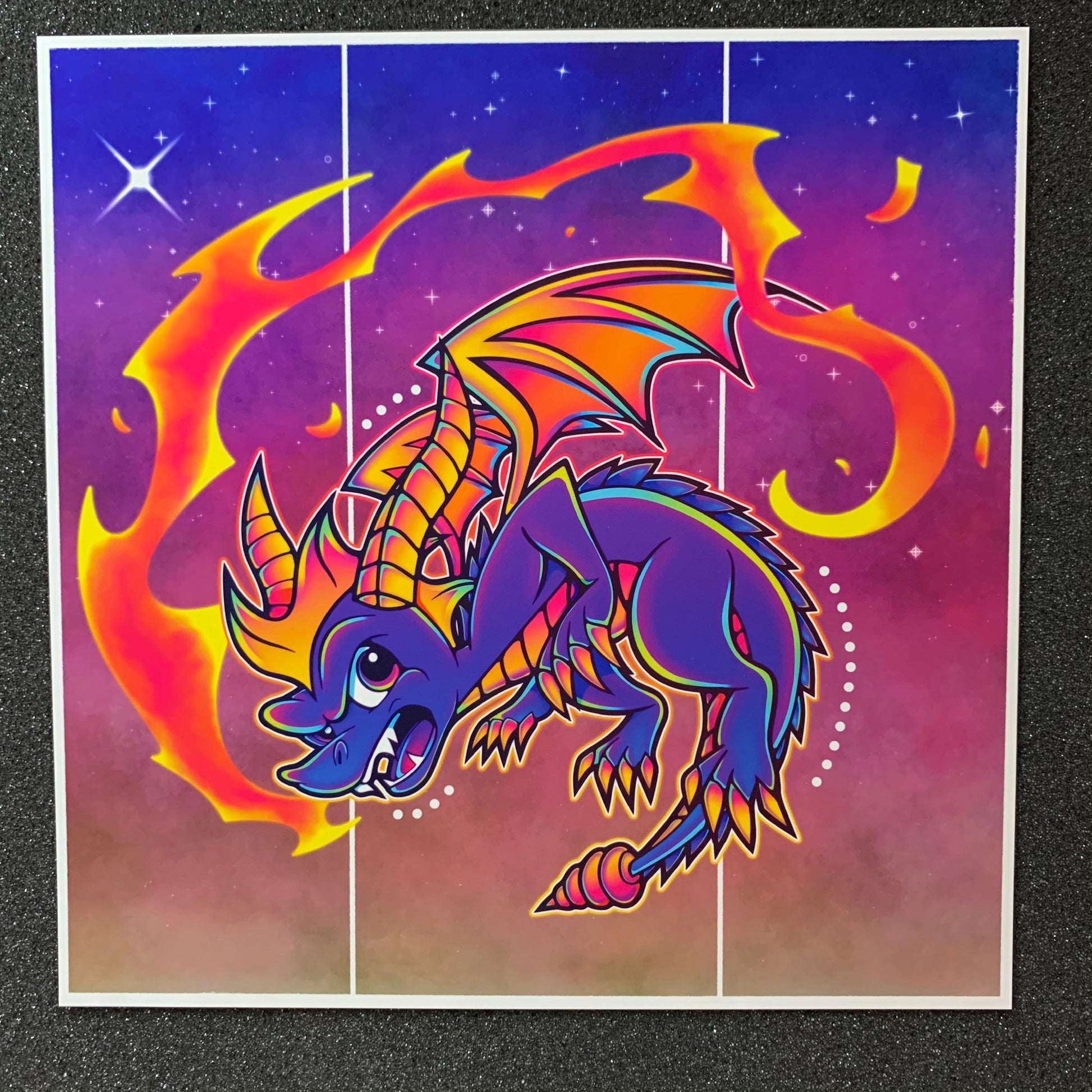8" x 8" Vaporwave Spyro - Art Print
