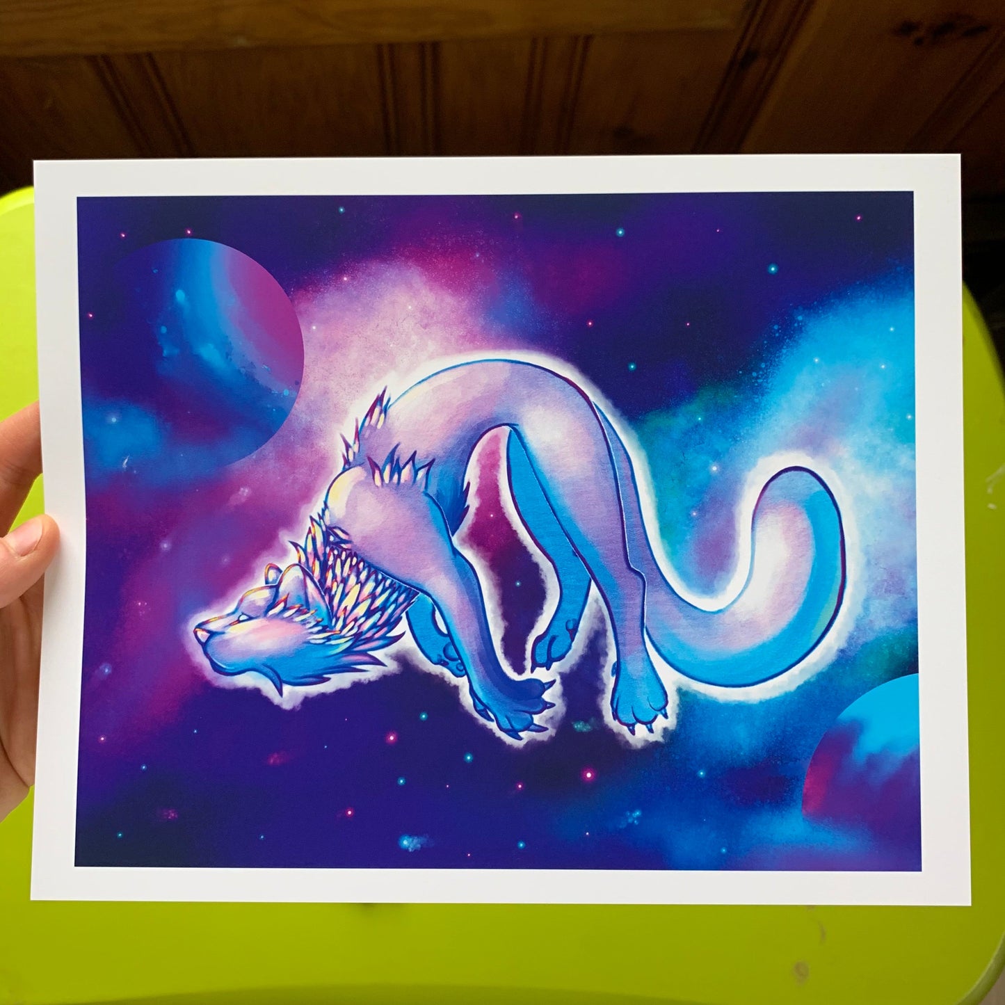 8" x 10" Vibrant Galaxy Tiger - Fantasy Art Print
