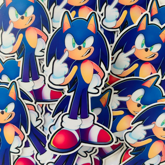 Angry Sonic Vinyl Sticker