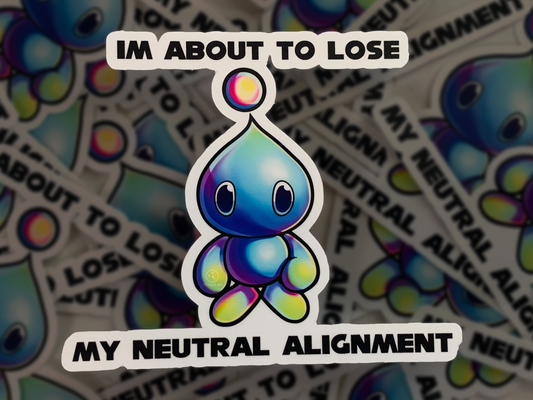 Neutral Alignment Chao Meme 3.5" Sticker