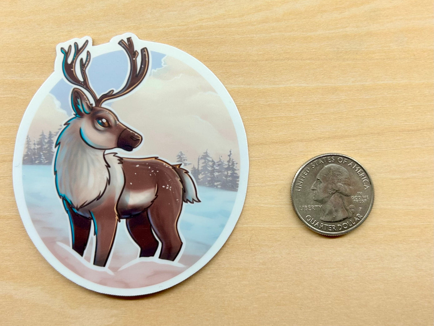 Cute Reindeer Vinyl Sticker