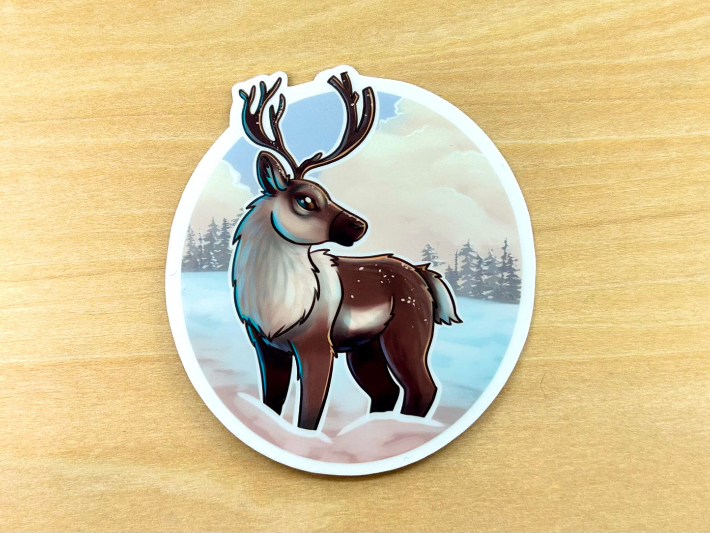 Cute Reindeer Vinyl Sticker