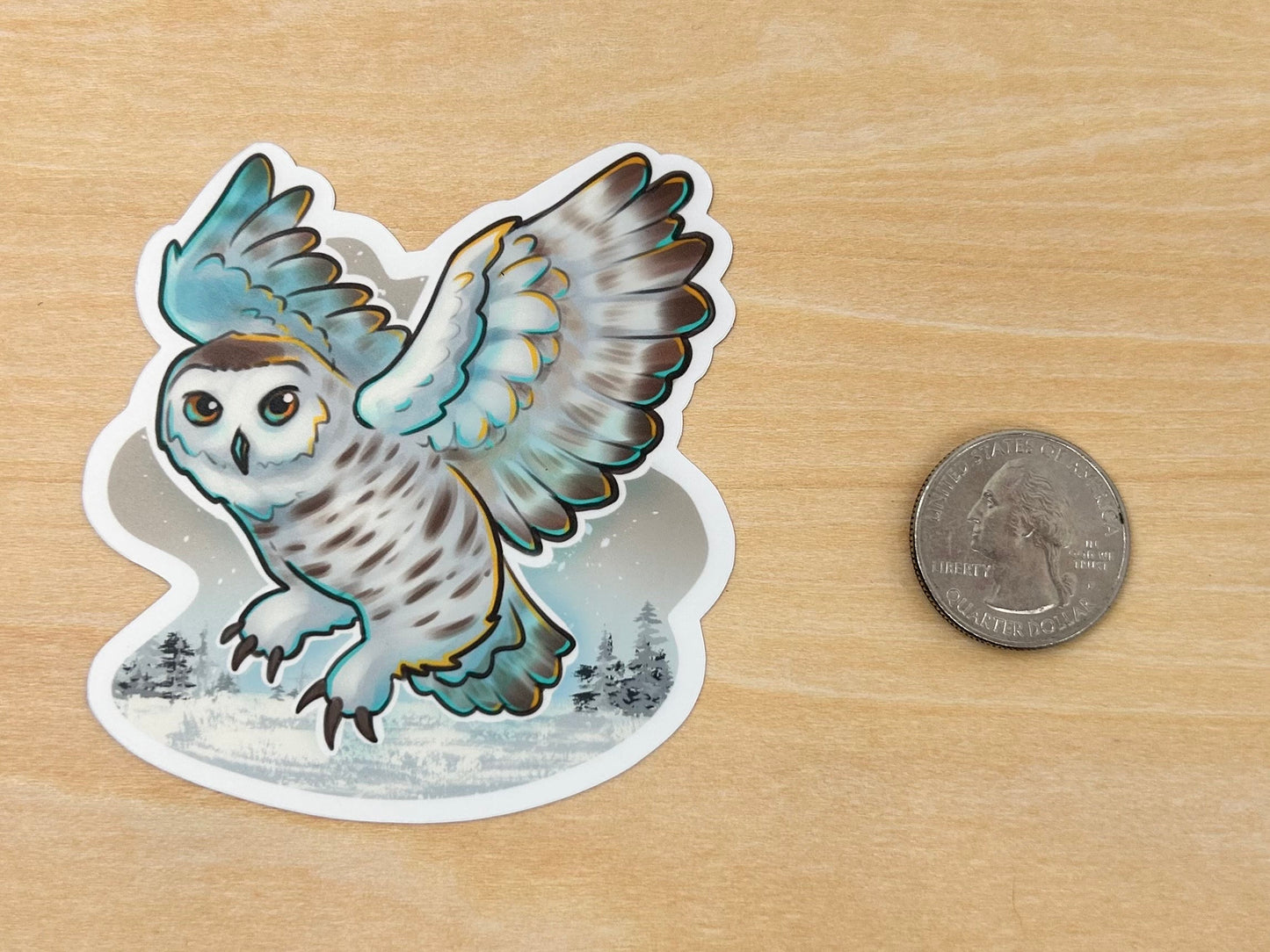 Snowy Owl Vinyl Wildlife Sticker