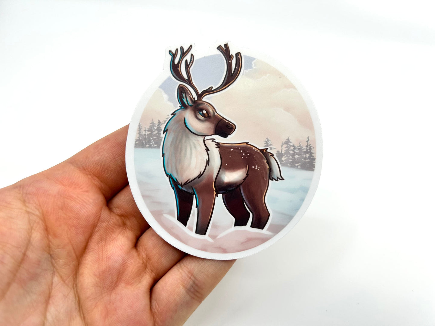 Cute Reindeer Vinyl Sticker