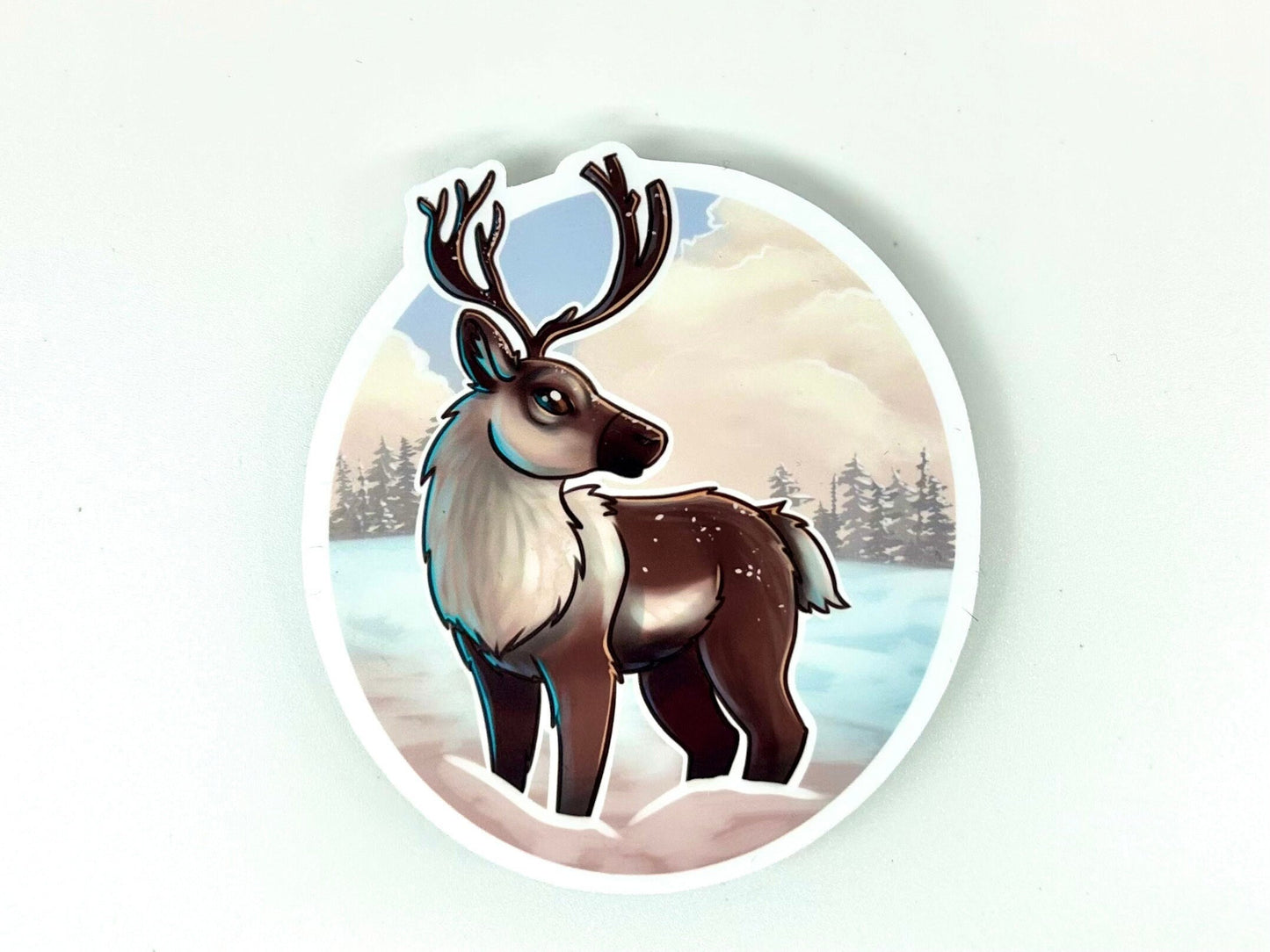 Cute Reindeer Vinyl Sticker