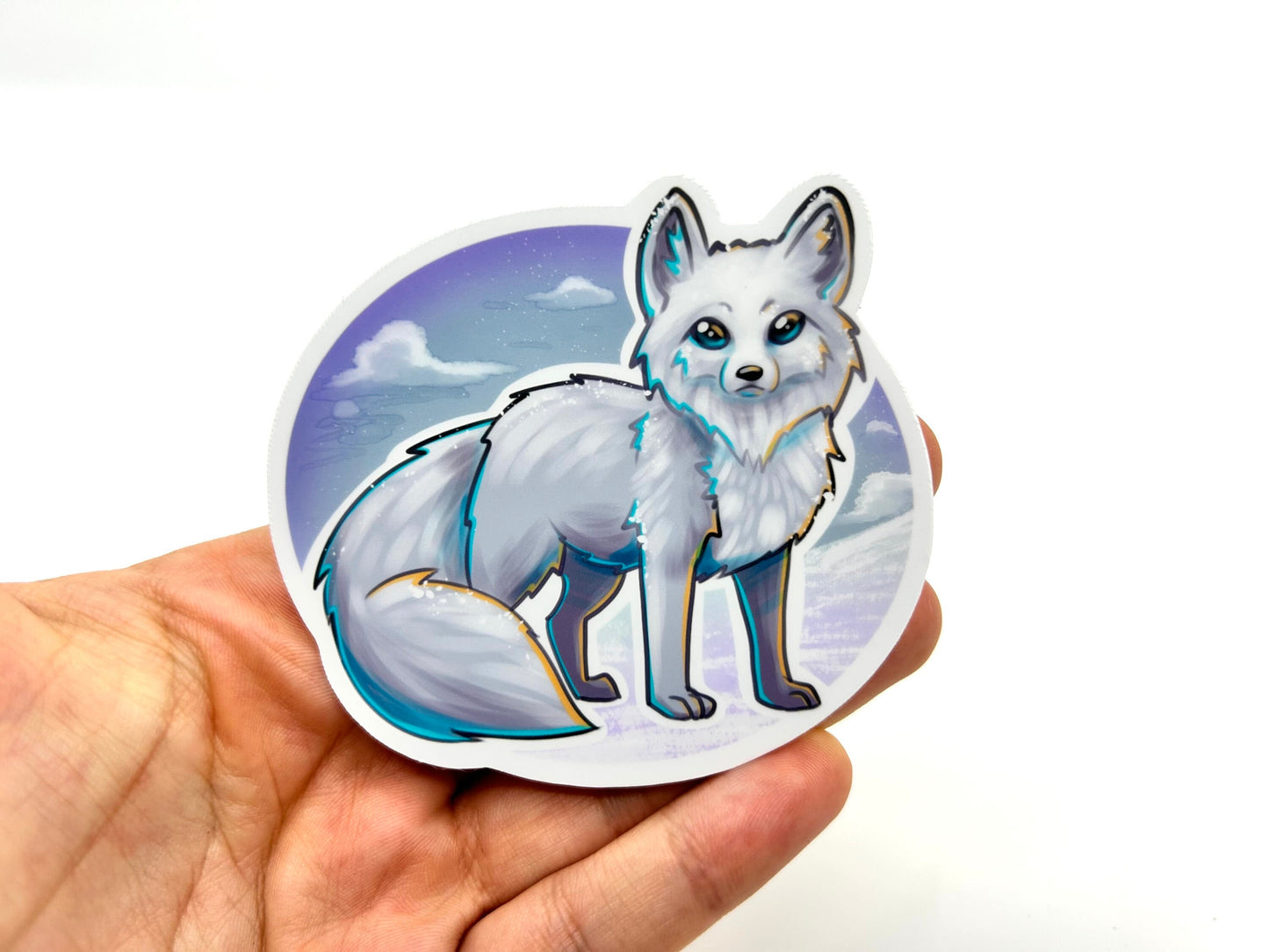 Arctic Fox Cute Wildlife Vinyl Sticker